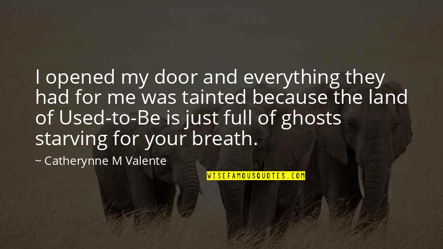 Catherynne Quotes By Catherynne M Valente: I opened my door and everything they had