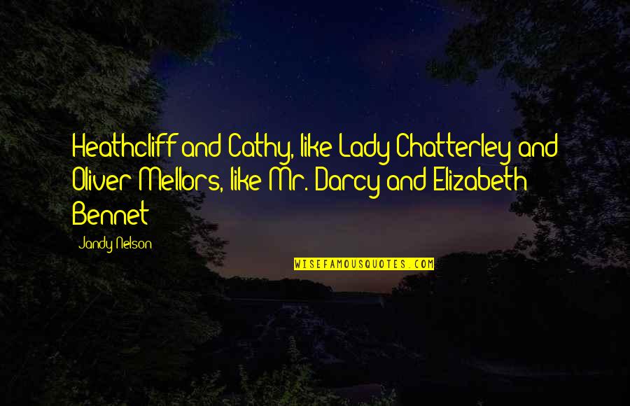 Cathy And Heathcliff Quotes By Jandy Nelson: Heathcliff and Cathy, like Lady Chatterley and Oliver