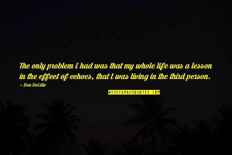 Cathy Horyn Quotes By Don DeLillo: The only problem I had was that my