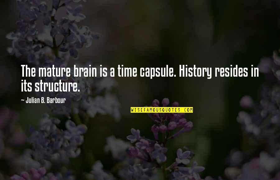 Cathy Horyn Quotes By Julian B. Barbour: The mature brain is a time capsule. History