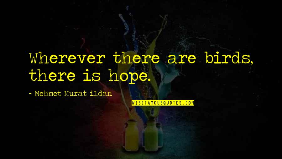 Catism Quotes By Mehmet Murat Ildan: Wherever there are birds, there is hope. Catism Quotes By Mehmet Murat Ildan: Wherever there are birds, there is hope.