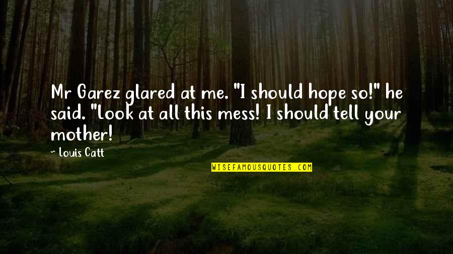 Catt Quotes By Louis Catt: Mr Garez glared at me. "I should hope