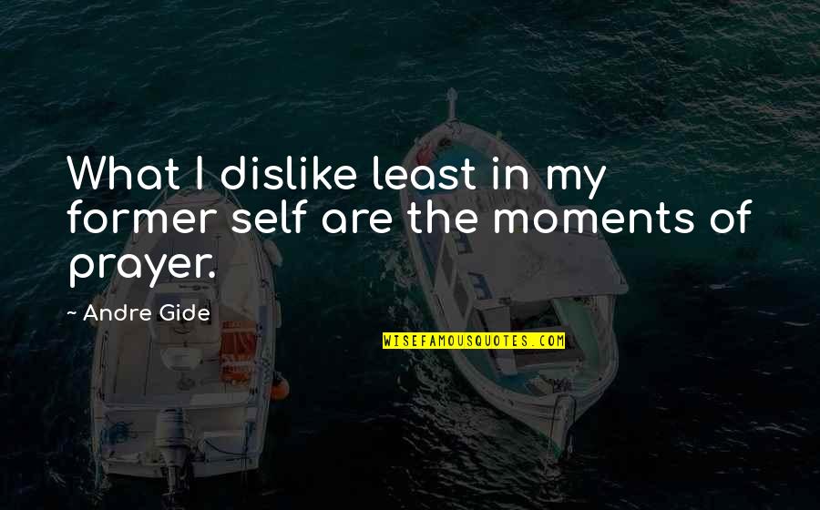 Catterfeld Yvonne Quotes By Andre Gide: What I dislike least in my former self