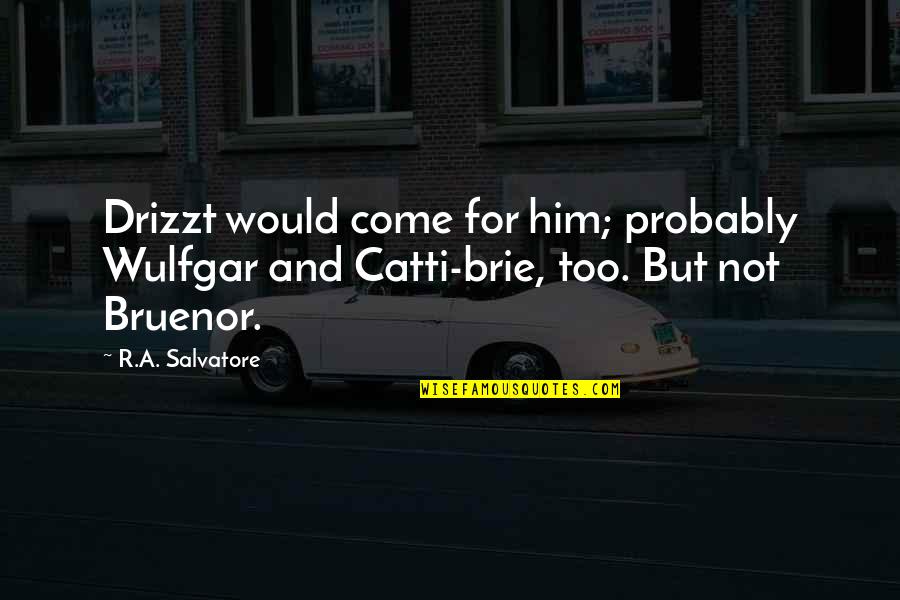 Catti Quotes By R.A. Salvatore: Drizzt would come for him; probably Wulfgar and