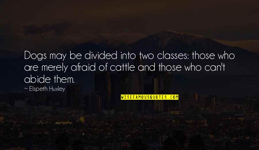 Cattle Dogs Quotes By Elspeth Huxley: Dogs may be divided into two classes: those