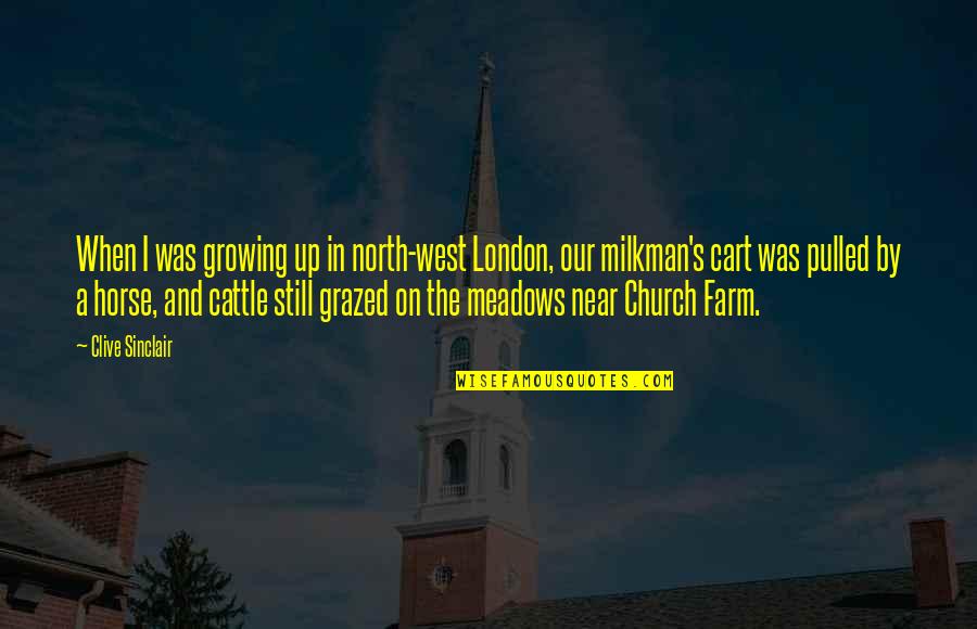 Cattle Farm Quotes By Clive Sinclair: When I was growing up in north-west London,