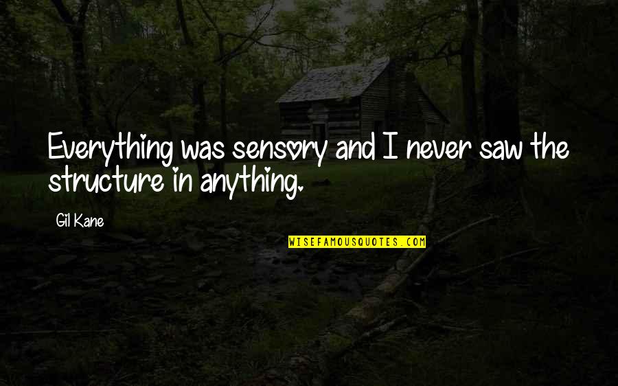 Caubetichchu Quotes By Gil Kane: Everything was sensory and I never saw the