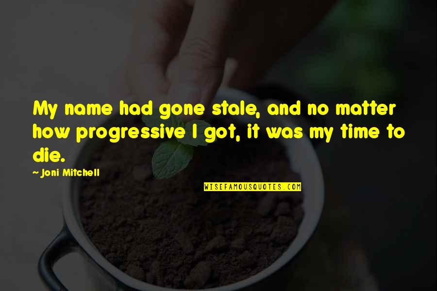 Caudate Putamen Quotes By Joni Mitchell: My name had gone stale, and no matter