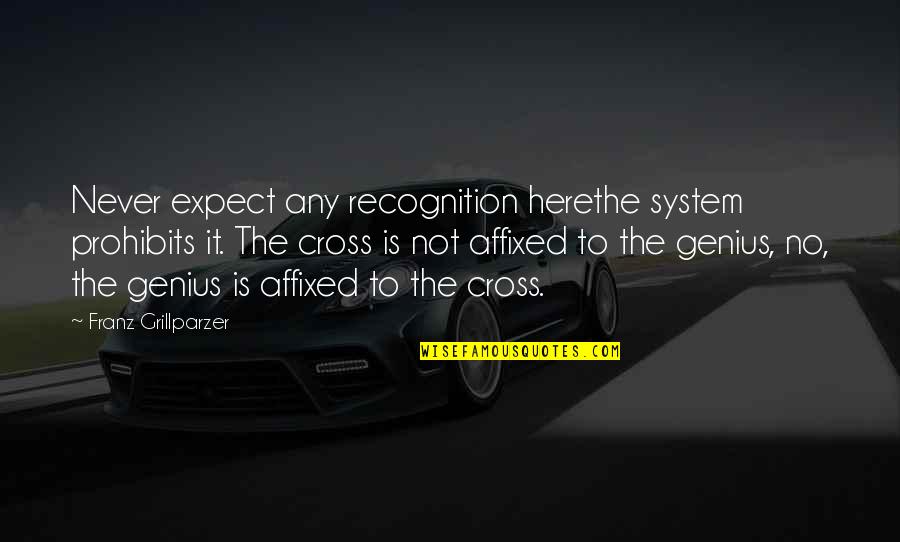 Cauffiel House Quotes By Franz Grillparzer: Never expect any recognition herethe system prohibits it. Cauffiel House Quotes By Franz Grillparzer: Never expect any recognition herethe system prohibits it.