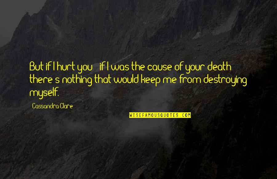 Cause Of You Quotes By Cassandra Clare: But if I hurt you - if I