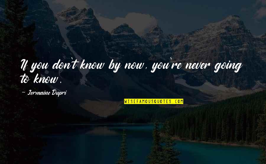 Causelessness Quotes By Jermaine Dupri: If you don't know by now, you're never
