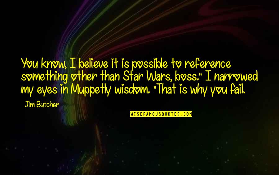 Caushaj Md Quotes By Jim Butcher: You know, I believe it is possible to