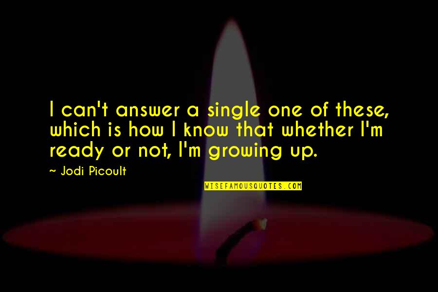 Cauterizes Burn Quotes By Jodi Picoult: I can't answer a single one of these, Cauterizes Burn Quotes By Jodi Picoult: I can't answer a single one of these,