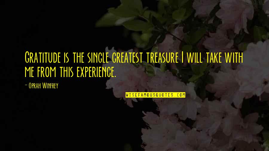 Cautionner Synonyme Quotes By Oprah Winfrey: Gratitude is the single greatest treasure I will