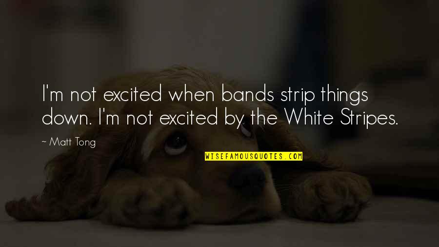 Cavador Puppies Quotes By Matt Tong: I'm not excited when bands strip things down.