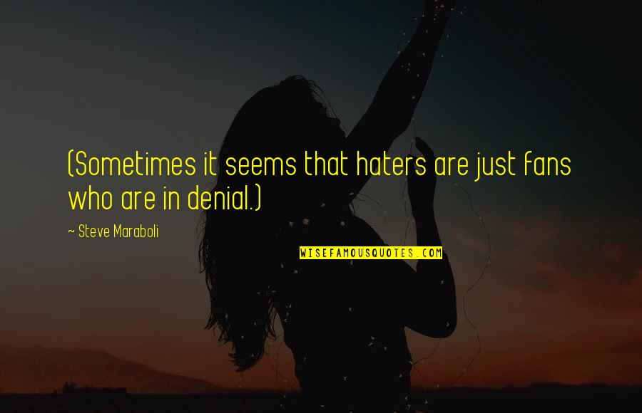Cavaletto Shoes Quotes By Steve Maraboli: (Sometimes it seems that haters are just fans