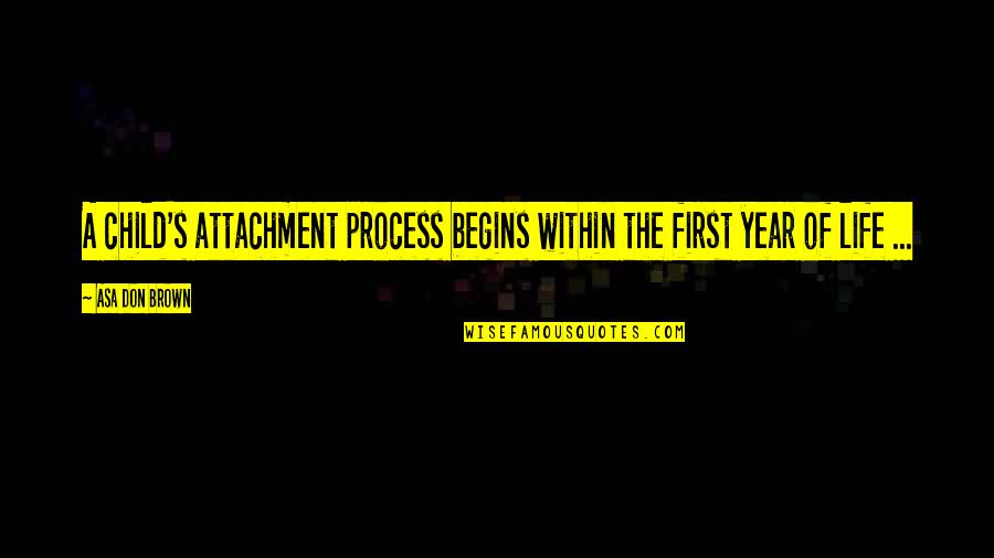 Cavey Rossbach Quotes By Asa Don Brown: A child's attachment process begins within the first