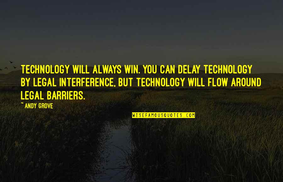 Cavils Taylor Quotes By Andy Grove: Technology will always win. You can delay technology Cavils Taylor Quotes By Andy Grove: Technology will always win. You can delay technology