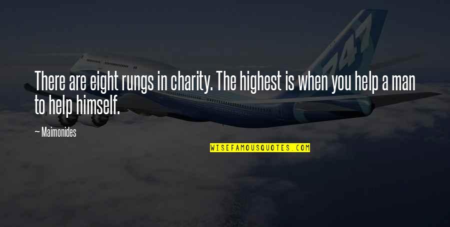 Cawdrey's Quotes By Maimonides: There are eight rungs in charity. The highest