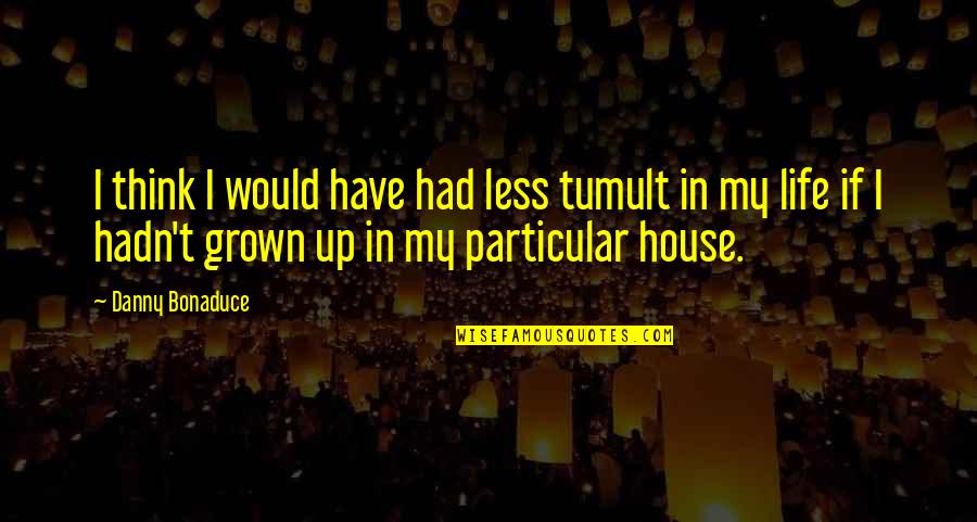 Caych Quotes By Danny Bonaduce: I think I would have had less tumult