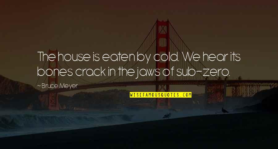 Cayeron Definicion Quotes By Bruce Meyer: The house is eaten by cold. We hear