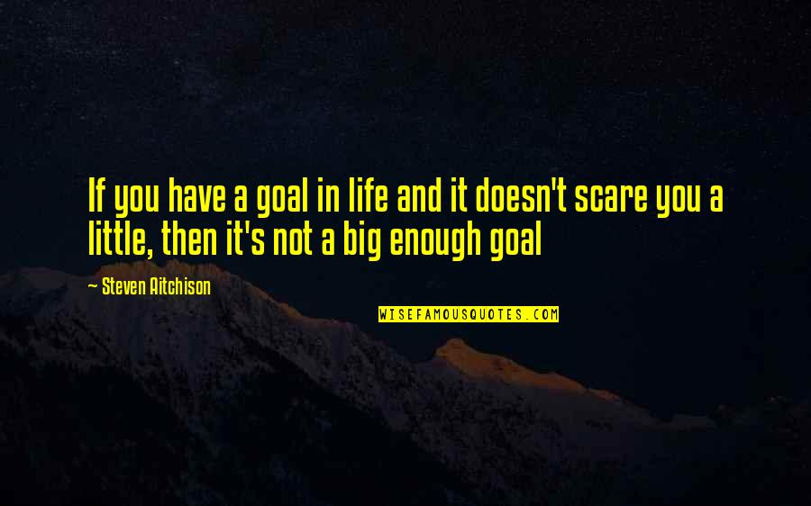 Cazaux Pumps Quotes By Steven Aitchison: If you have a goal in life and