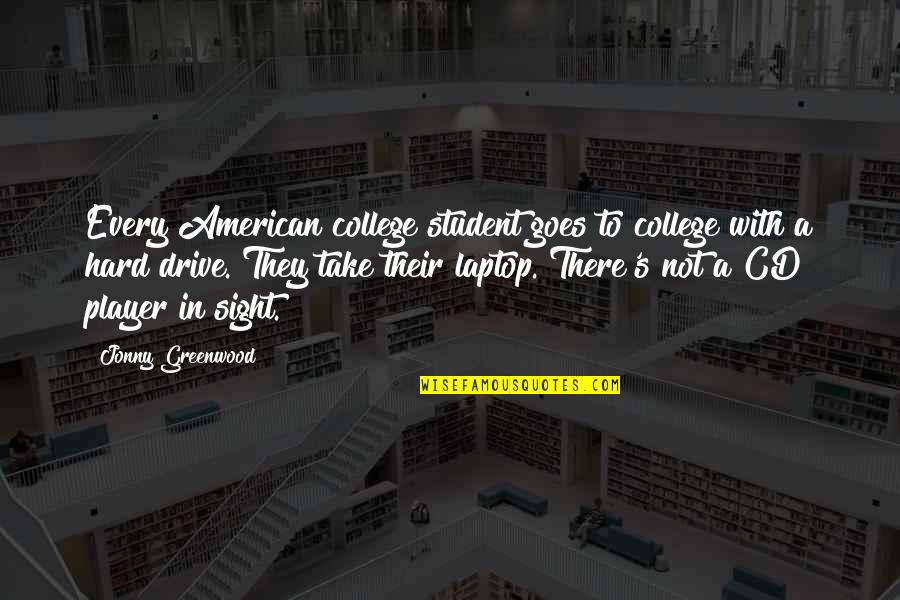 Cd Player Quotes By Jonny Greenwood: Every American college student goes to college with
