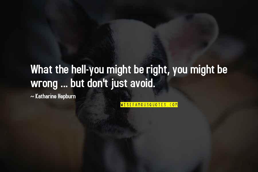 Cdx Na Ig Quotes By Katharine Hepburn: What the hell-you might be right, you might