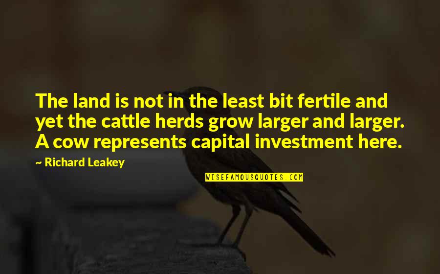 Ce Irse Los Lomos Quotes By Richard Leakey: The land is not in the least bit Ce Irse Los Lomos Quotes By Richard Leakey: The land is not in the least bit