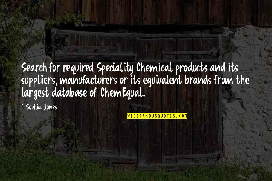 Ceasar's Quotes By Sophia Jones: Search for required Speciality Chemical products and its