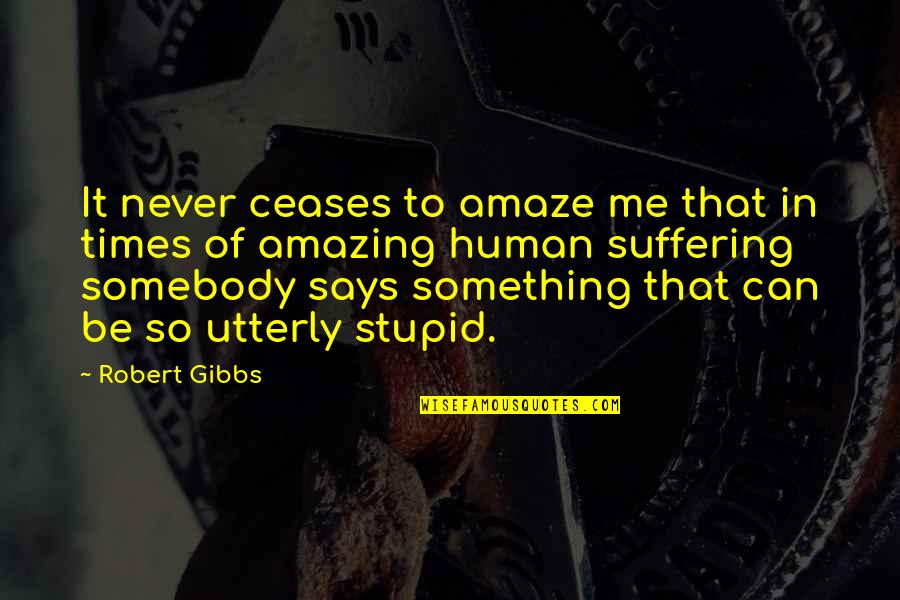 Ceases To Amaze Quotes By Robert Gibbs: It never ceases to amaze me that in