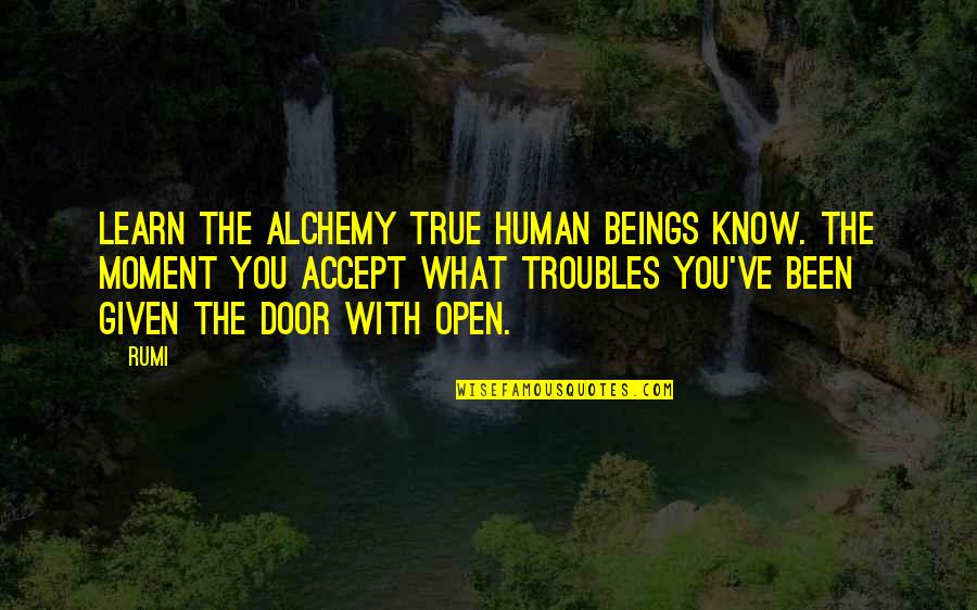 Cebinae Quotes By Rumi: Learn the alchemy true human beings know. The