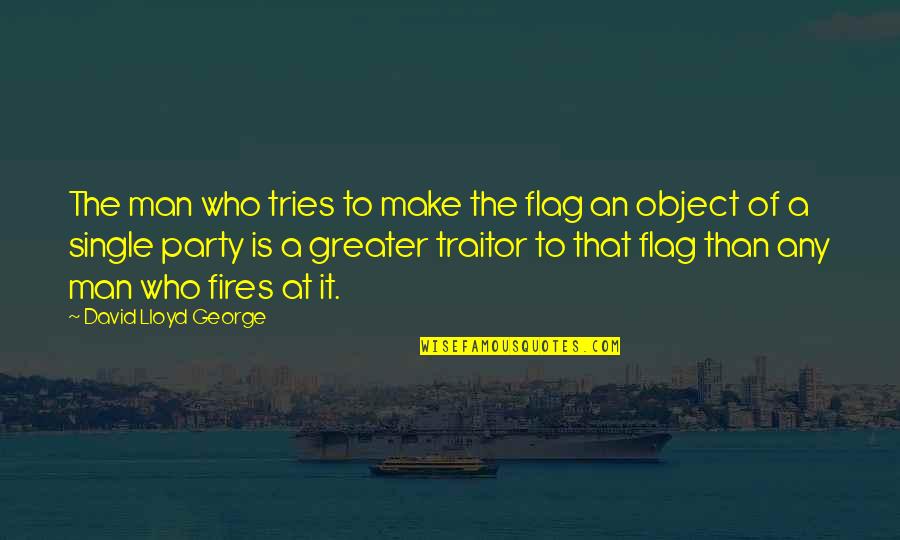 Cebuano Quotes By David Lloyd George: The man who tries to make the flag