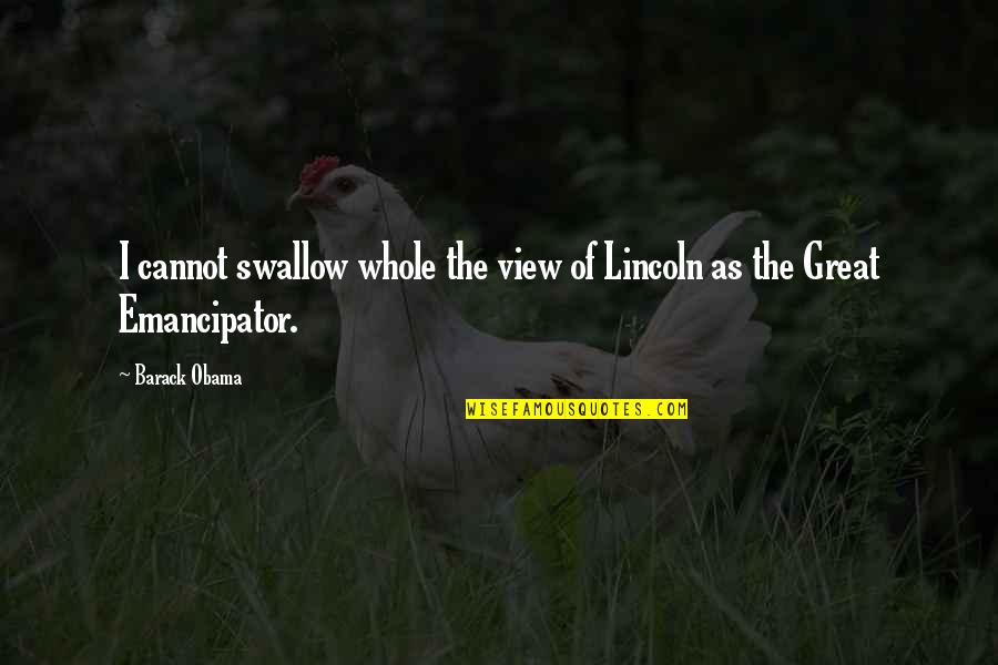 Cecchi Farms Quotes By Barack Obama: I cannot swallow whole the view of Lincoln