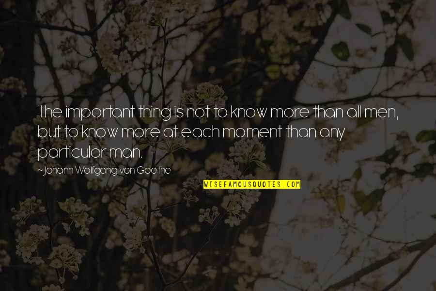 Cecchinato Wiki Quotes By Johann Wolfgang Von Goethe: The important thing is not to know more
