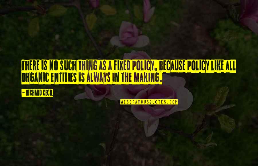 Cecil Quotes By Richard Cecil: There is no such thing as a fixed Cecil Quotes By Richard Cecil: There is no such thing as a fixed