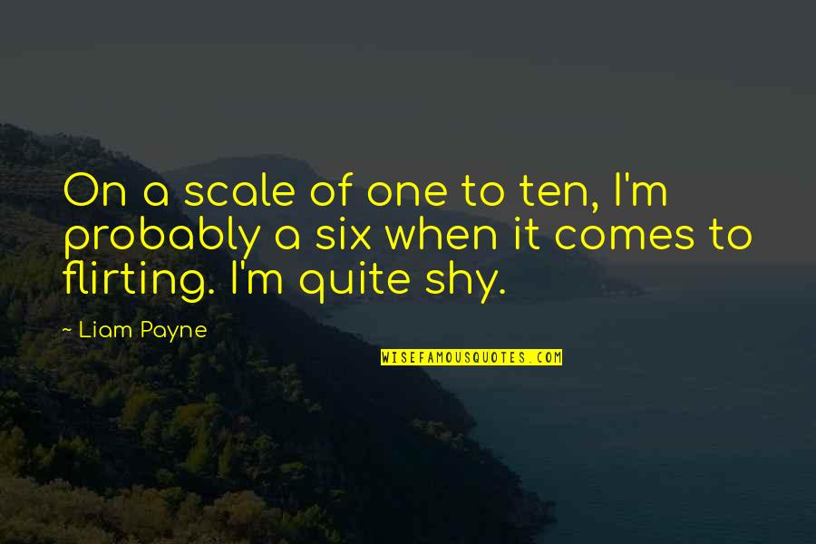 Ceia De Ano Quotes By Liam Payne: On a scale of one to ten, I'm