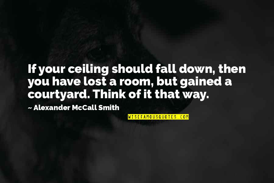 Ceiling Quotes By Alexander McCall Smith: If your ceiling should fall down, then you Ceiling Quotes By Alexander McCall Smith: If your ceiling should fall down, then you