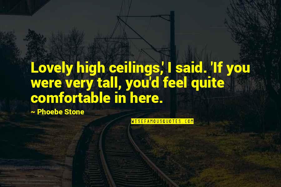 Ceilings Quotes By Phoebe Stone: Lovely high ceilings,' I said. 'If you were