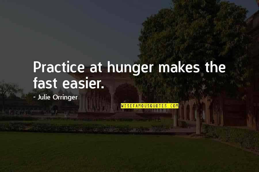 Celebrate Life Death Quotes By Julie Orringer: Practice at hunger makes the fast easier.