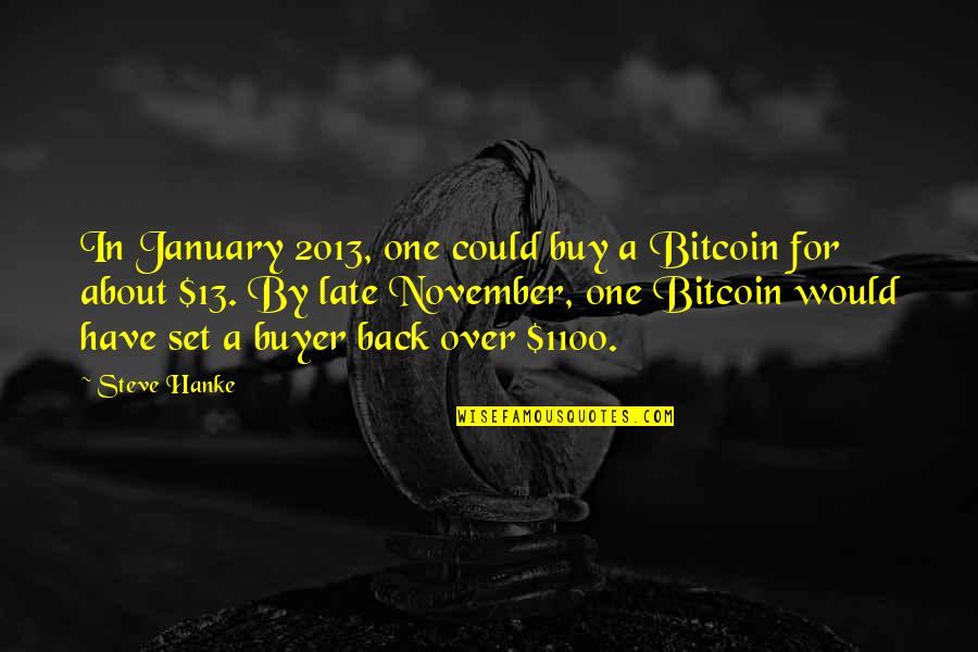 Celebrating Birthday With Family Quotes By Steve Hanke: In January 2013, one could buy a Bitcoin