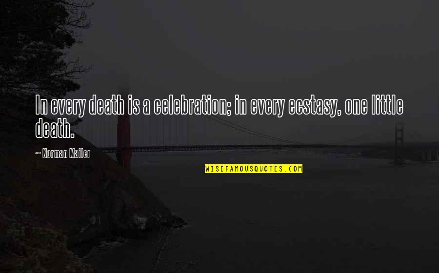 Celebration Of Death Quotes By Norman Mailer: In every death is a celebration; in every