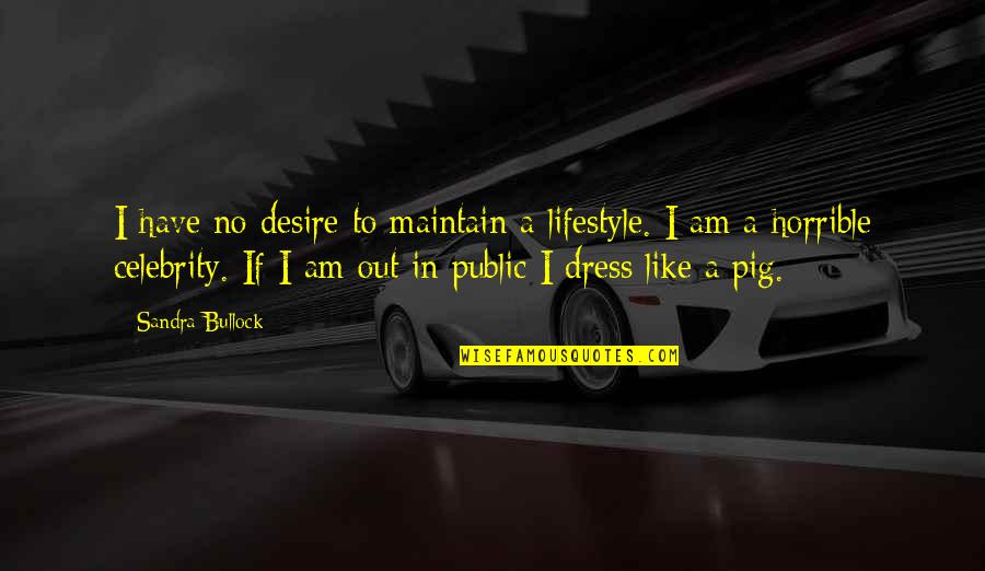 Celebrity Lifestyle Quotes By Sandra Bullock: I have no desire to maintain a lifestyle.