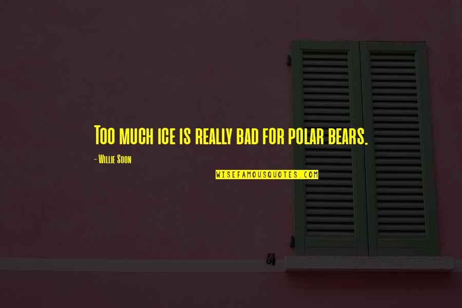 Cell Like Basketball Quotes By Willie Soon: Too much ice is really bad for polar Cell Like Basketball Quotes By Willie Soon: Too much ice is really bad for polar