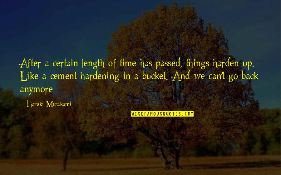 Cement Quotes By Haruki Murakami: After a certain length of time has passed,