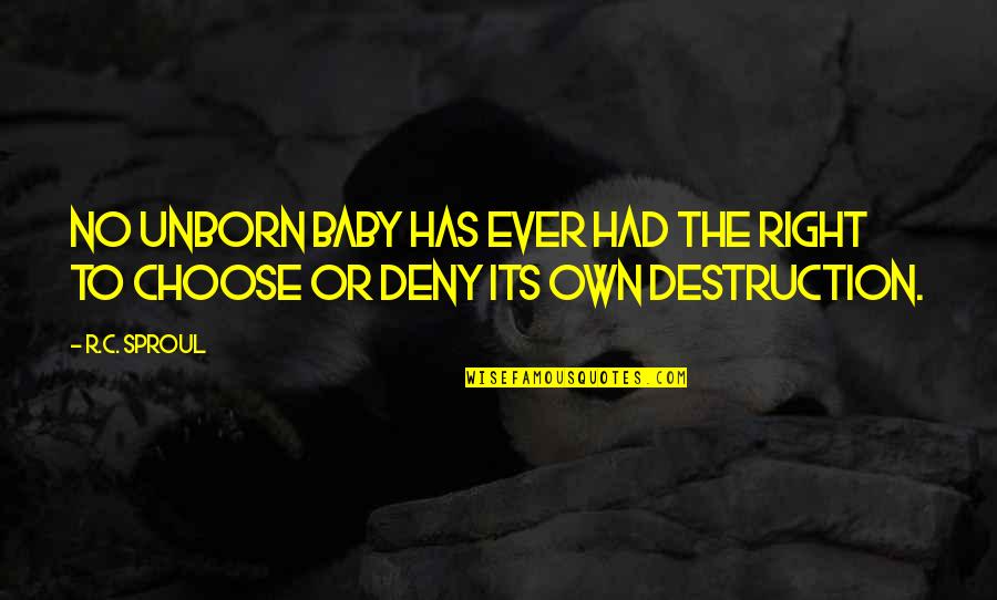 Cenci Pizza Quotes By R.C. Sproul: No unborn baby has ever had the right