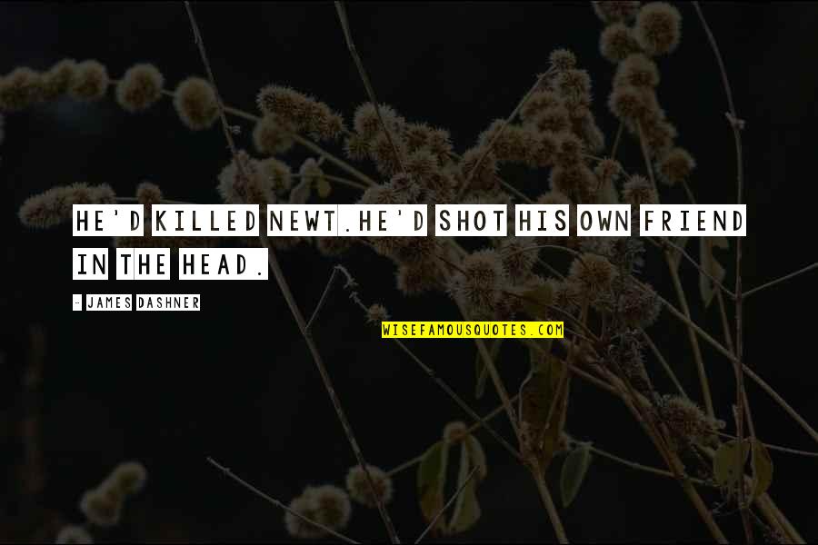 Cencic Youtube Quotes By James Dashner: He'd killed Newt.He'd shot his own friend in Cencic Youtube Quotes By James Dashner: He'd killed Newt.He'd shot his own friend in