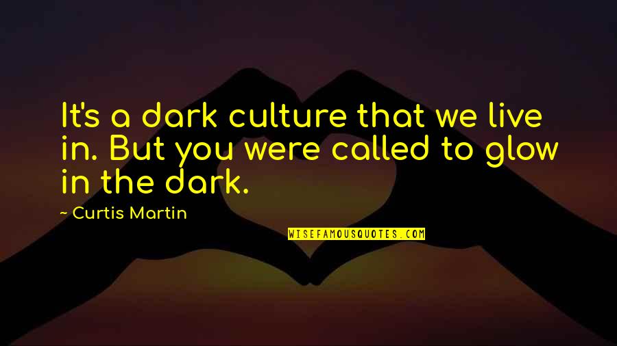 Cenozoic Quotes By Curtis Martin: It's a dark culture that we live in.