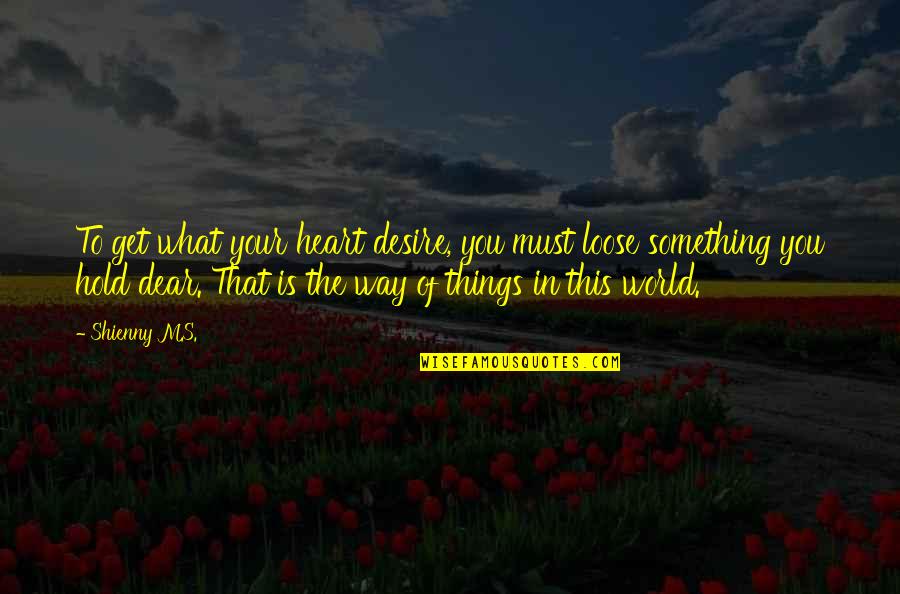 Censurated Quotes By Shienny M.S.: To get what your heart desire, you must