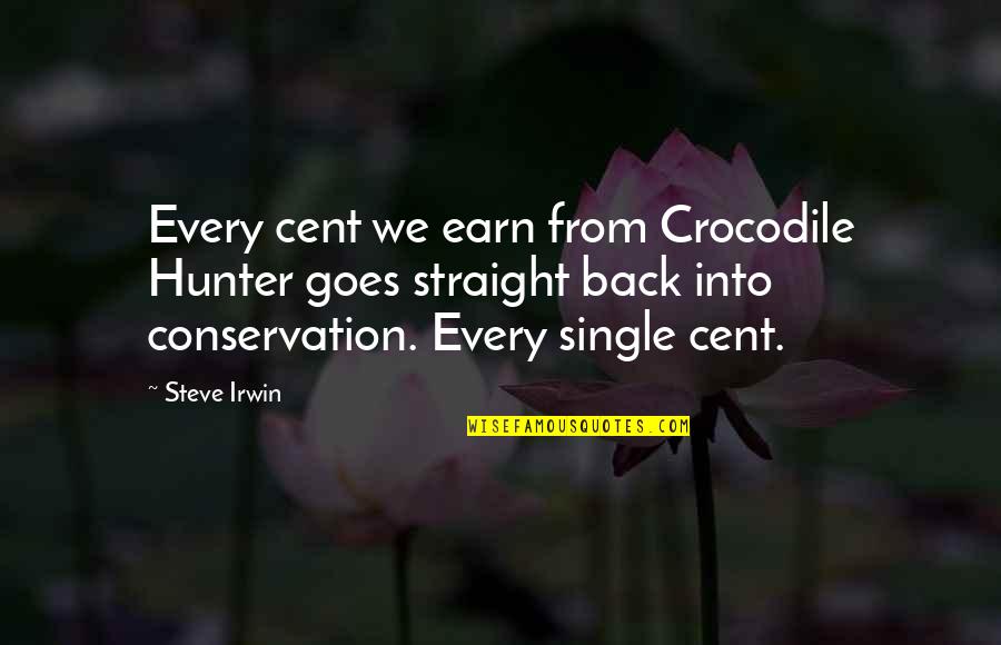 Cent Quotes By Steve Irwin: Every cent we earn from Crocodile Hunter goes